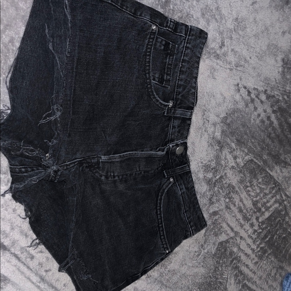 Conscious Black Denim Shorts